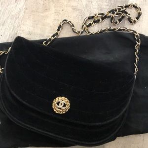 Vintage Chanel Velvet Clutch